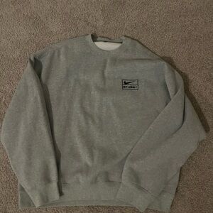 🔥 RARE! Nike Stussy grey sweatshirt oversized medium